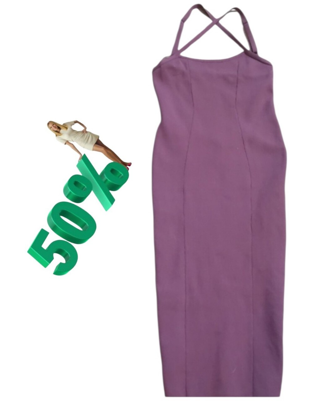 Windsor Bodycon Purple Slip Midi Dress sz S